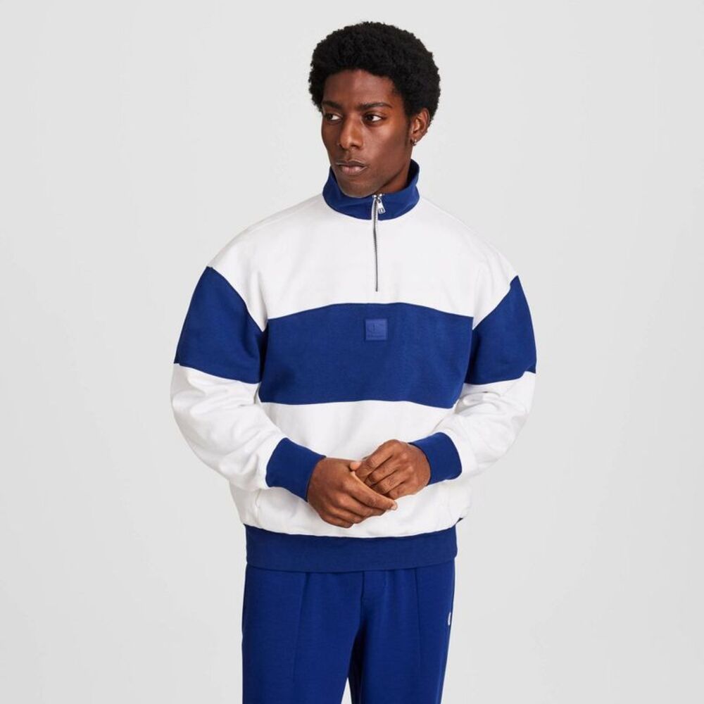 Champion -  Men's Club Sport Pullover 1/4 Zip French  Blue